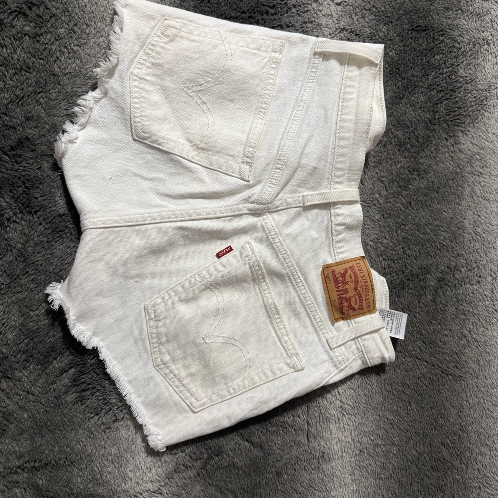 Levi's Women's Classic White Jean Shorts